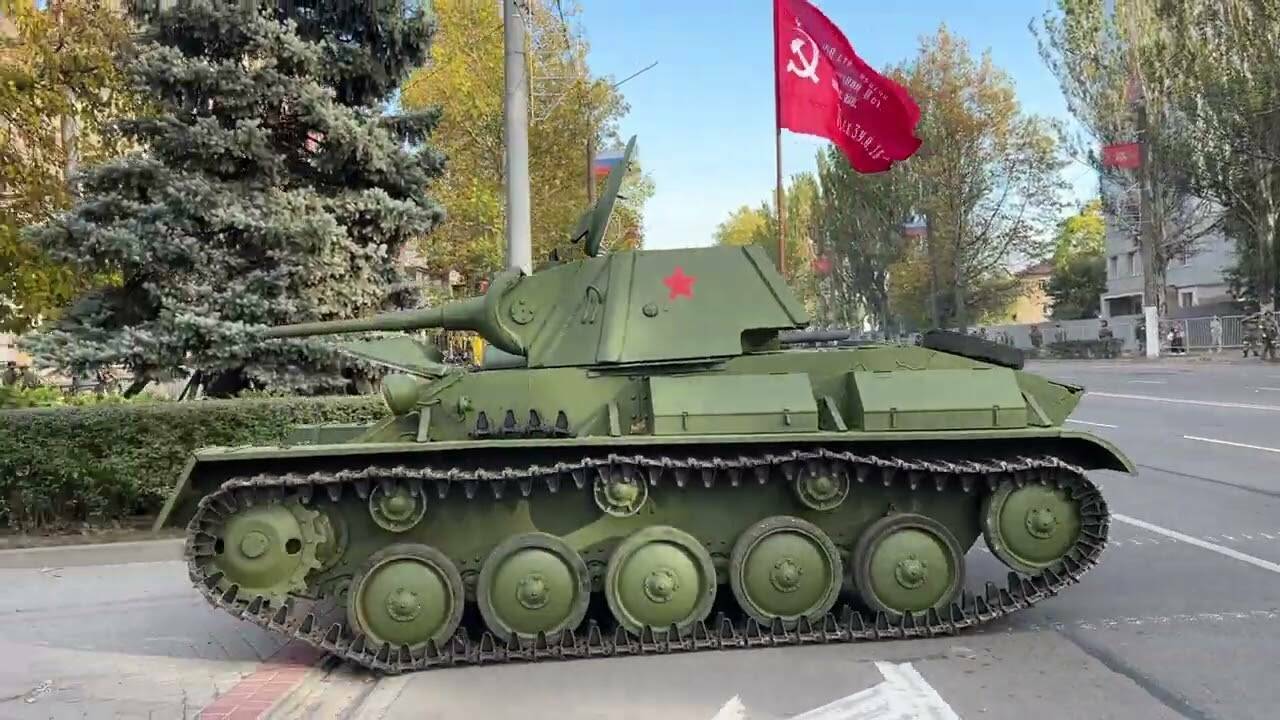 Легендарный танк Т-70 времен Великой Отечественной войны вернулся в Мелитополь.