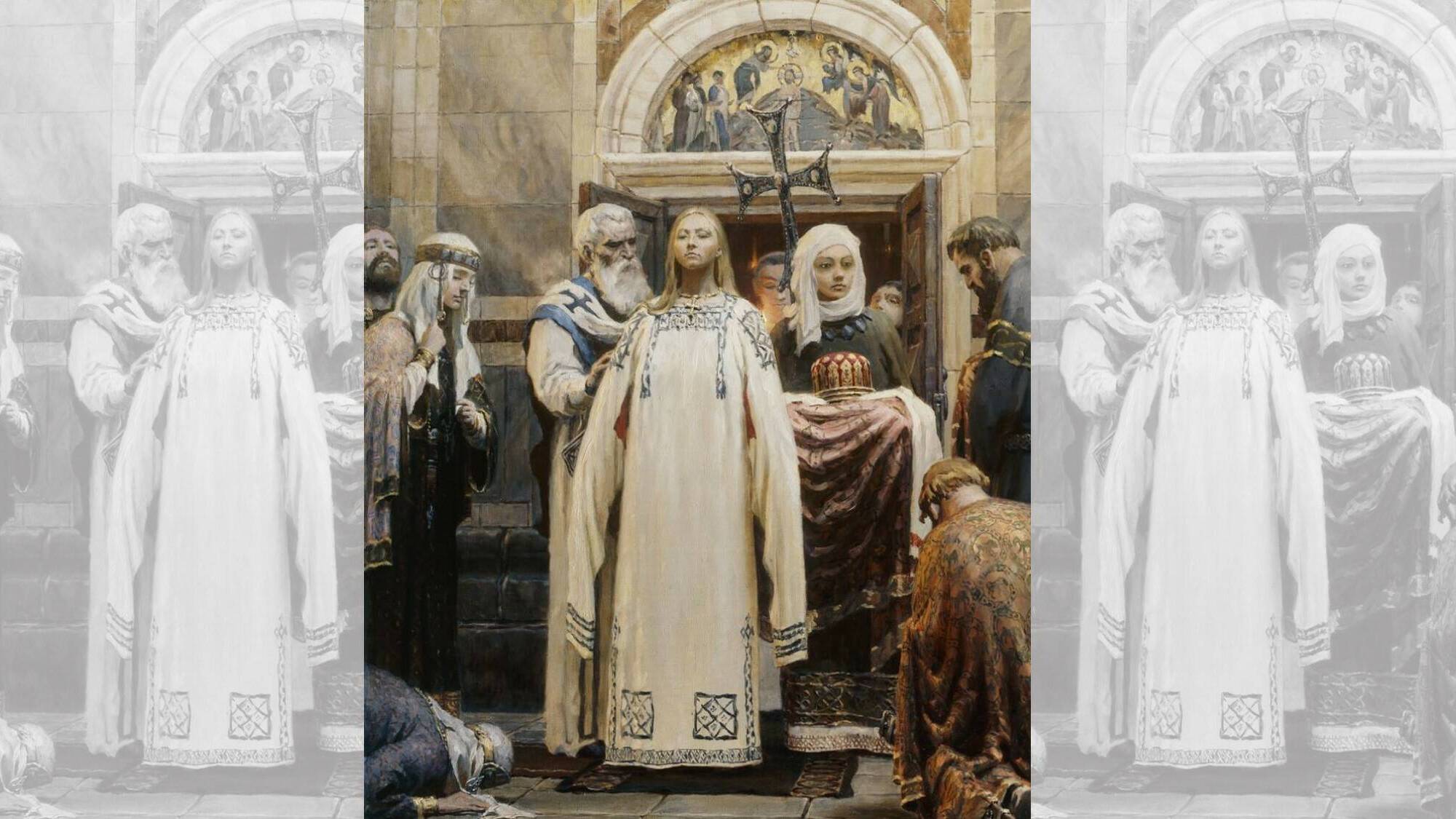 Крещение Ольги в Константинополе