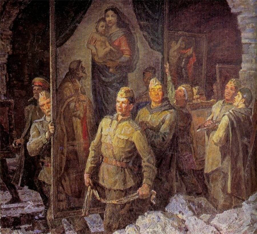 М. Володин. Спасение картин Дрезденской галереи