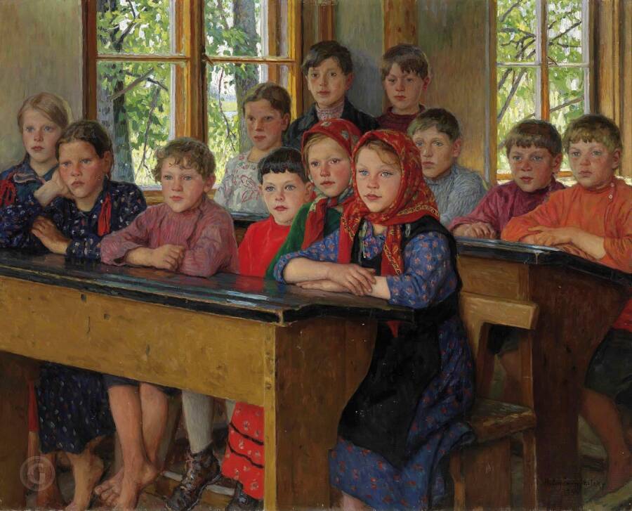 Ученицы. Художник Н.П. Богданов-Бельский