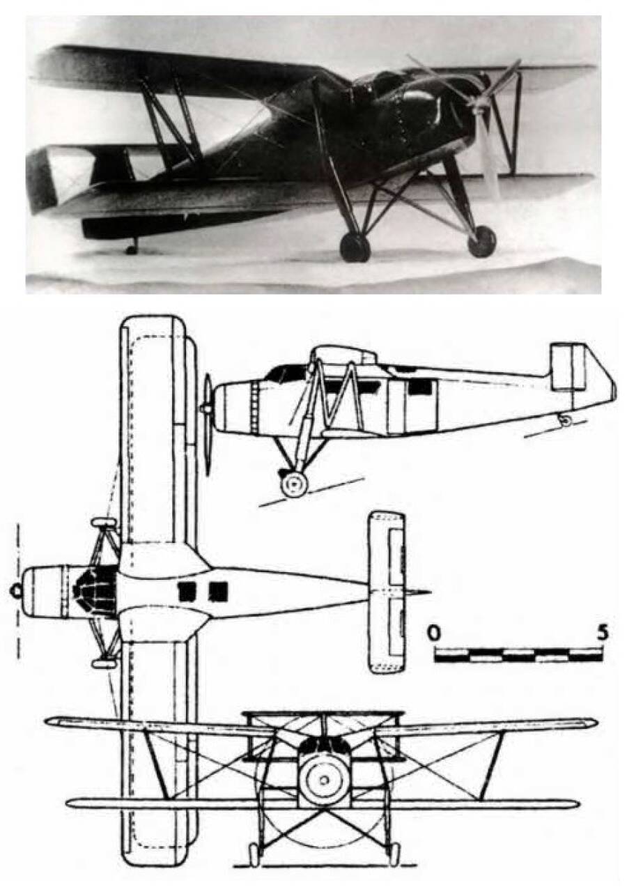 Проект «самолета №4» конструкции Олега Антонова, разработанного в 1940-41 годах