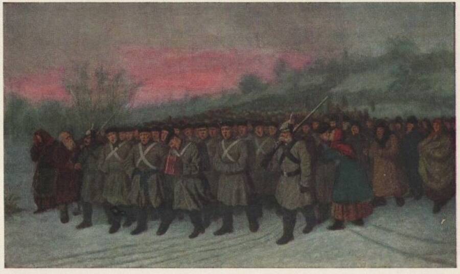 Л. Соломаткин. Рекрутская команда. 