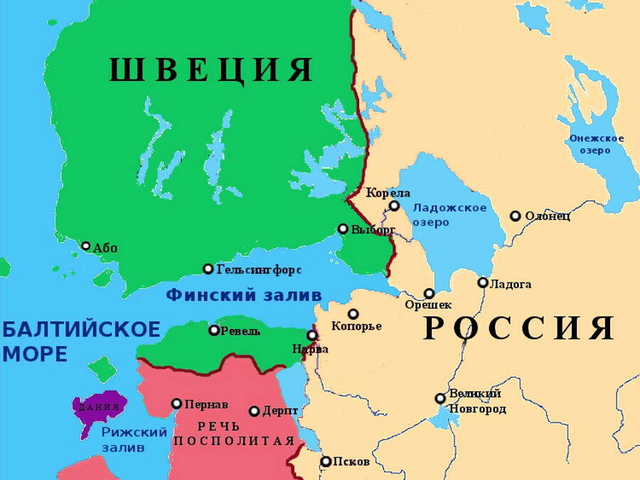  Карта Финского залива по итогам войны. 