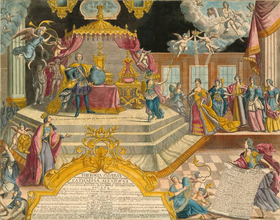 Лист в честь коронации Екатерины Алексеевны в 1724 году.