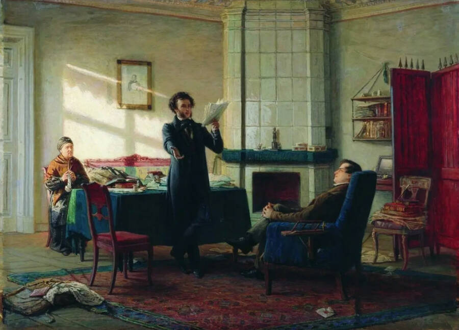 Картина «А. С. Пушкин в селе Михайловском». 1875 год. Харьковский художественный музей. 