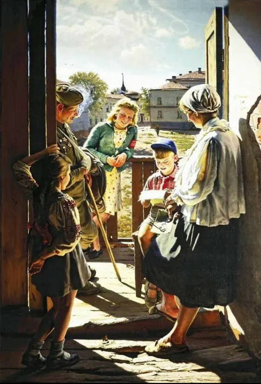 Картина «Письмо с фронта». Александр Лактионов. 1947 год.