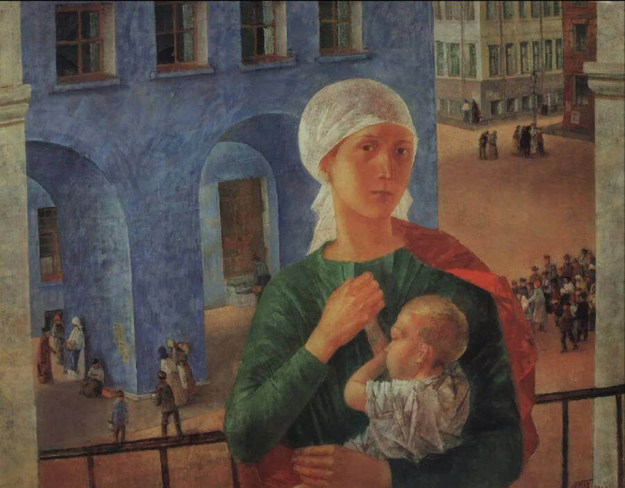 Картина «Петроградская мадонна». 1920 год. Государственная Третьяковская галерея.