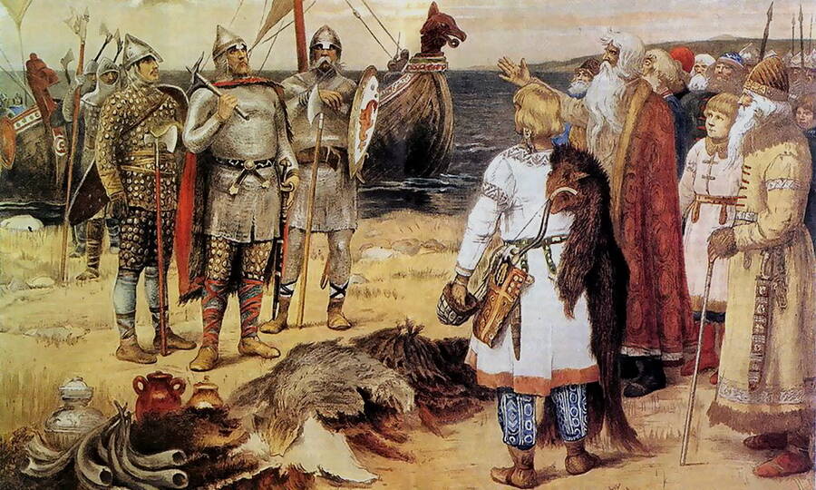 Призвание варягов. Художник В.М. Васнецов, 1909 год.