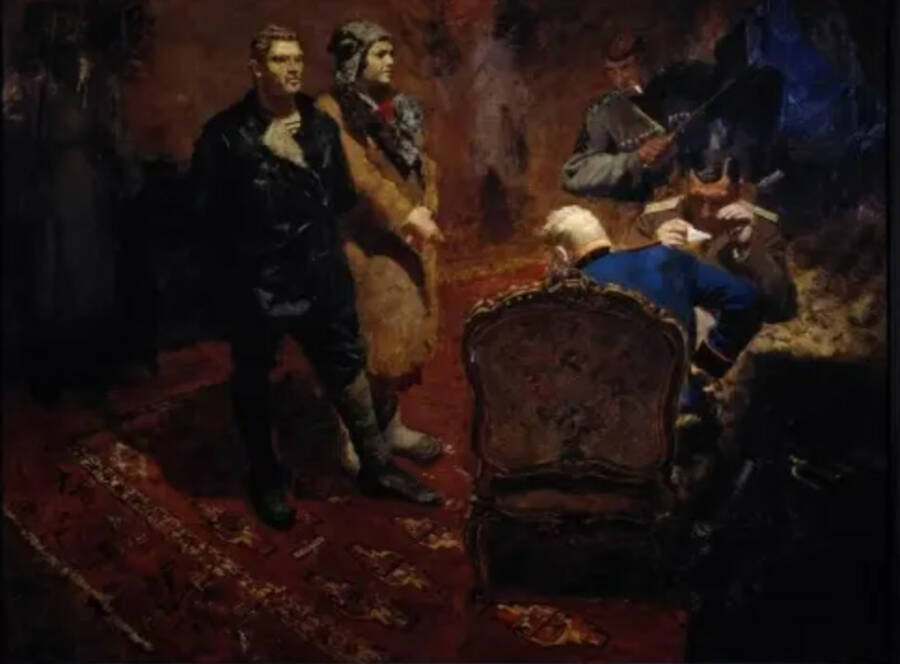 Картина «Допрос коммунистов». Борис Иогансон. 1933 год. Государственная Третьяковская галерея. 