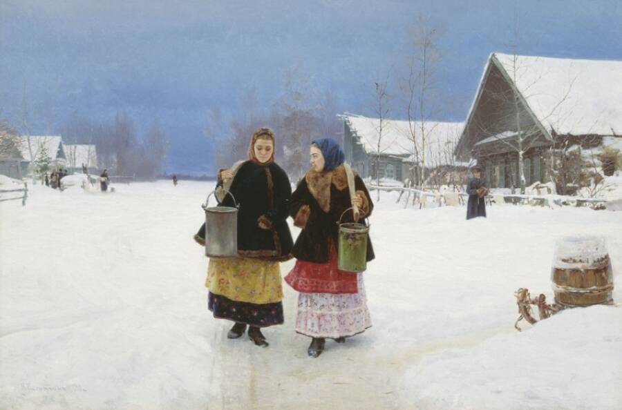 Николай Касаткин. Соперницы. 1890 год. 