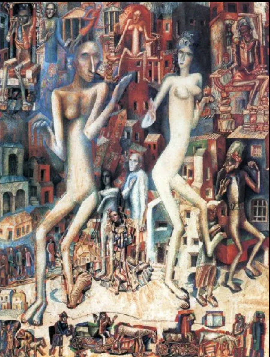 Картина «Мужчина и женщина». 1913 год. Государственный Русский музей.