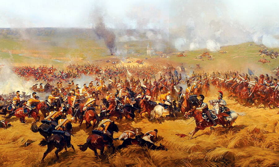  Бородинская битва. Фрагмент панорамы художника Ф.А. Рубо, 1910-1912 гг.