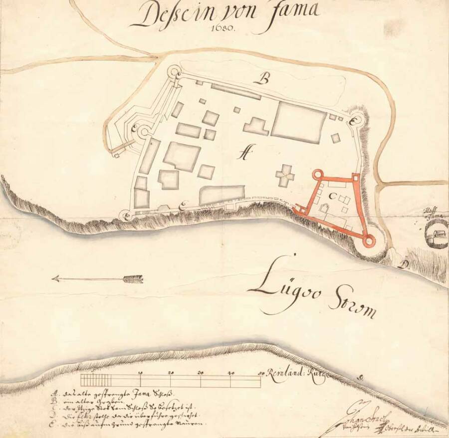 Ямбург в 1680 году.