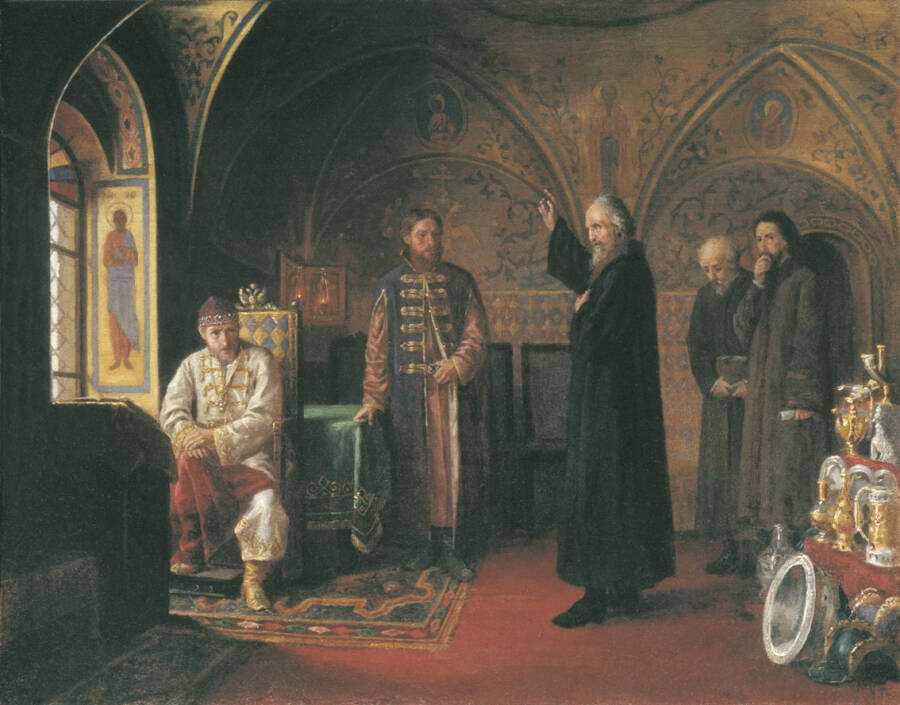 Я. П. Турлыгин «Митрополит Филипп обличает Ивана Грозного»