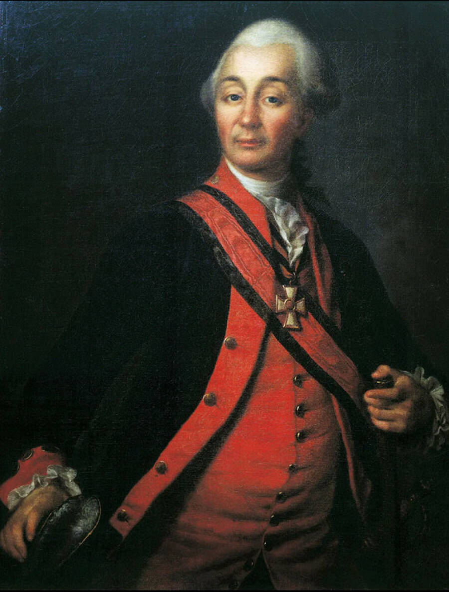 Портрет Александра Суворова кисти Левицкого. 1786 год. Музей В. А. Тропинина и московских художников его времени. 