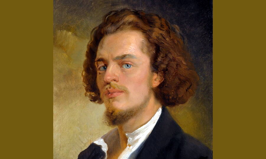 Автопортрет (фрагмент). Художник К.Е. Маковский, 1860 год.