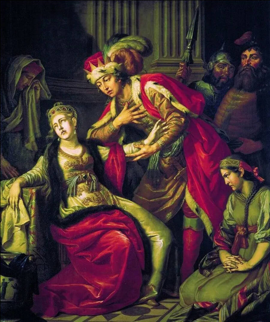 Картина Антона Лосенко «Владимир и Рогнеда». 1770 год. 