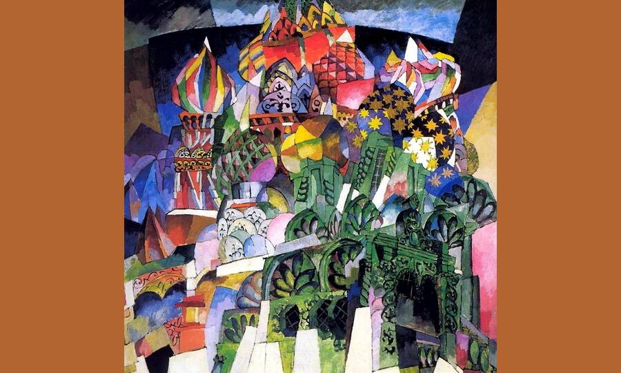 «Василий Блаженный» (фрагмент). Художник А.В. Лентулов, 1913 год. 