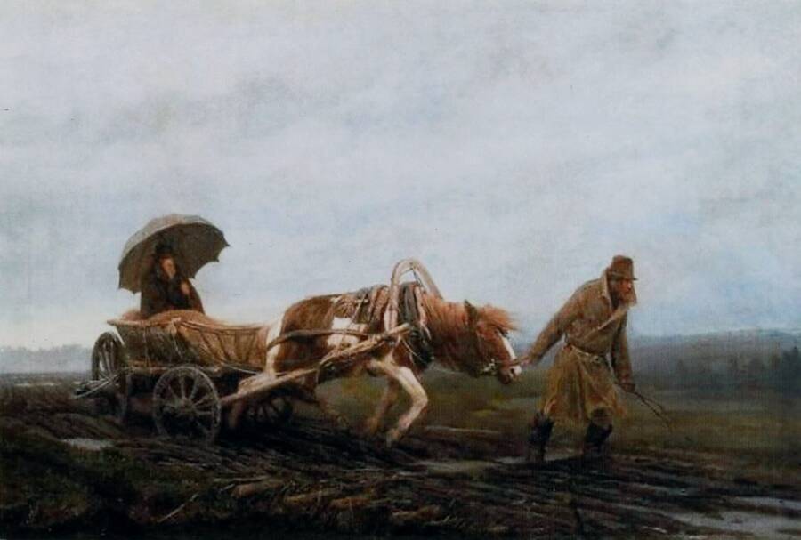 И. И. Творожников. «Бездорожье в Тверской губернии. Земский врач».