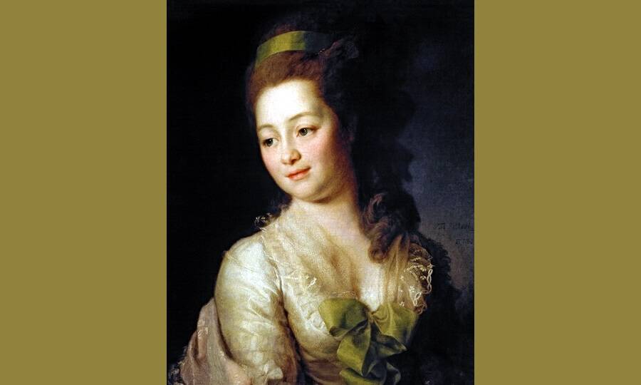 Портрет Марии Алексеевны Дьяковой (фрагмент). Художник Д.Г. Левицкий, 1778 год. 