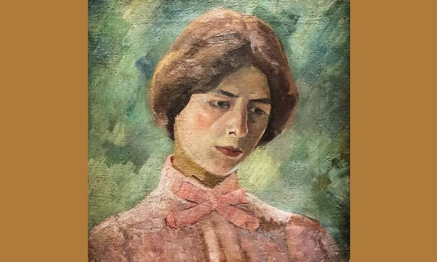 «Лиза в розовом» («Портрет Е.С. Потехиной»). Художник Р.Р. Фальк, 1909 год.