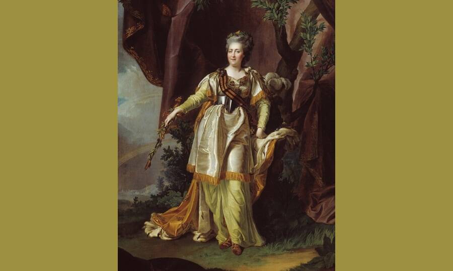 Портрет императрицы Екатерины II (фрагмент). Художник Д.Г. Левицкий, 1787 год. 