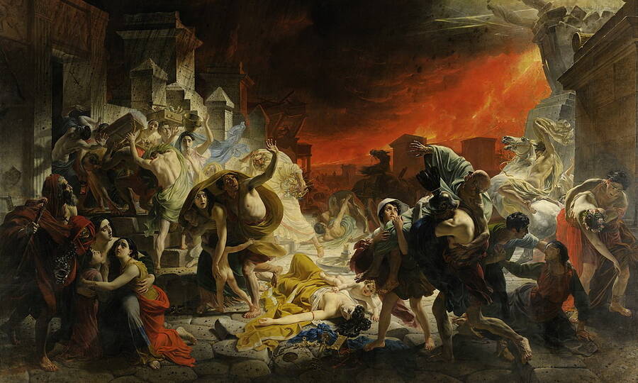 «Последний день Помпеи», 1830–1833 гг. (фрагмент). Самое известное полотно К.П. Брюллова.