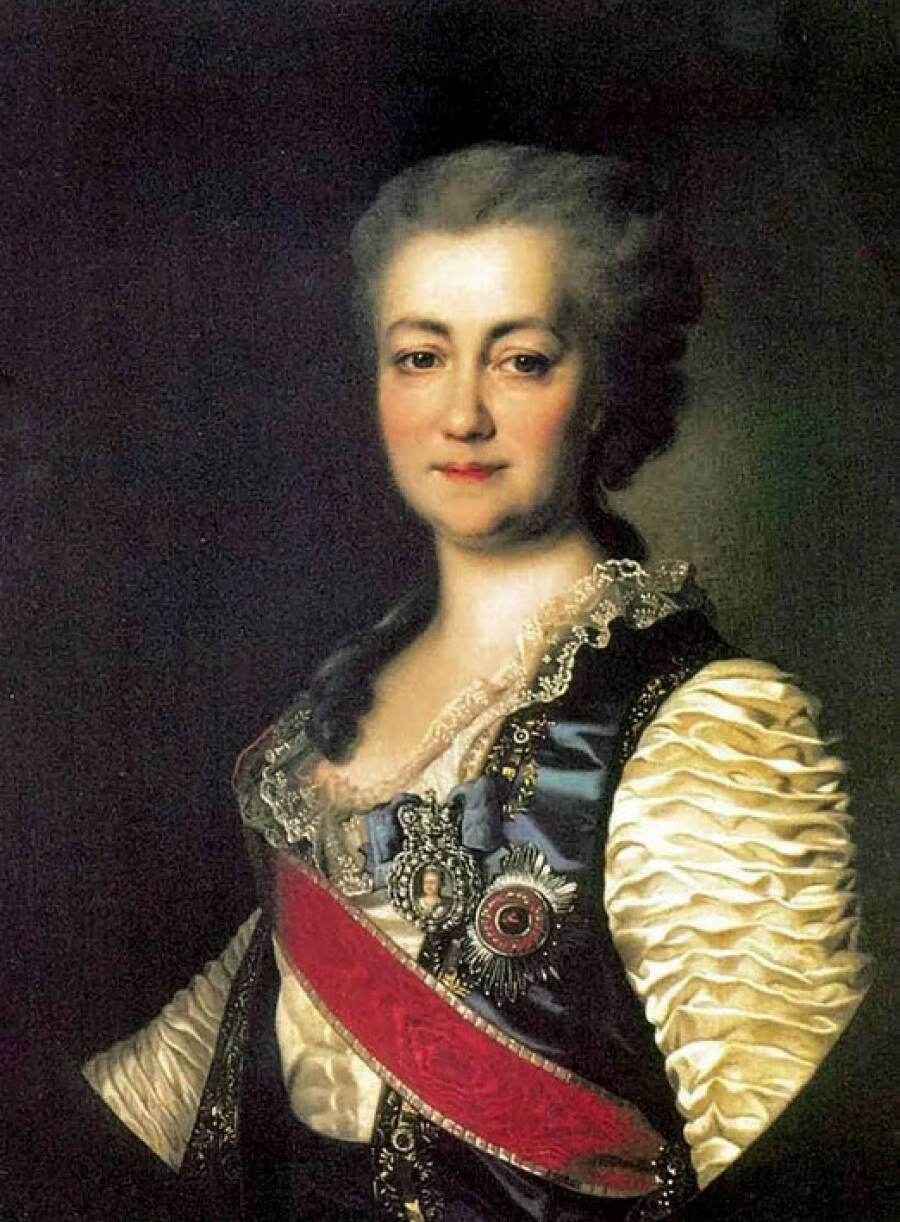 Портрет Екатерины Дашковой кисти Дмитрия Левицкого. 1784 год. 