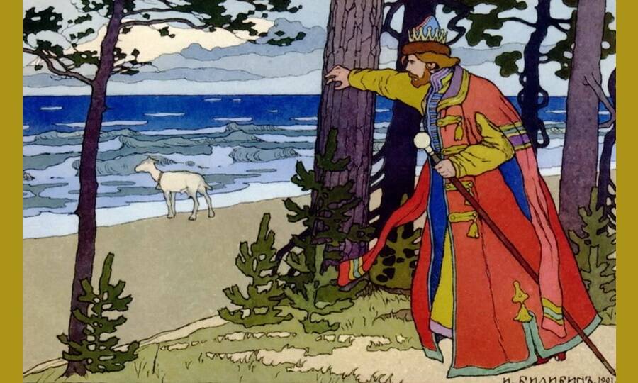 Иллюстрация к сказке «Сестрица Алёнушка и братец Иванушка». Художник И.Я. Билибин, 1901–1902 гг. 