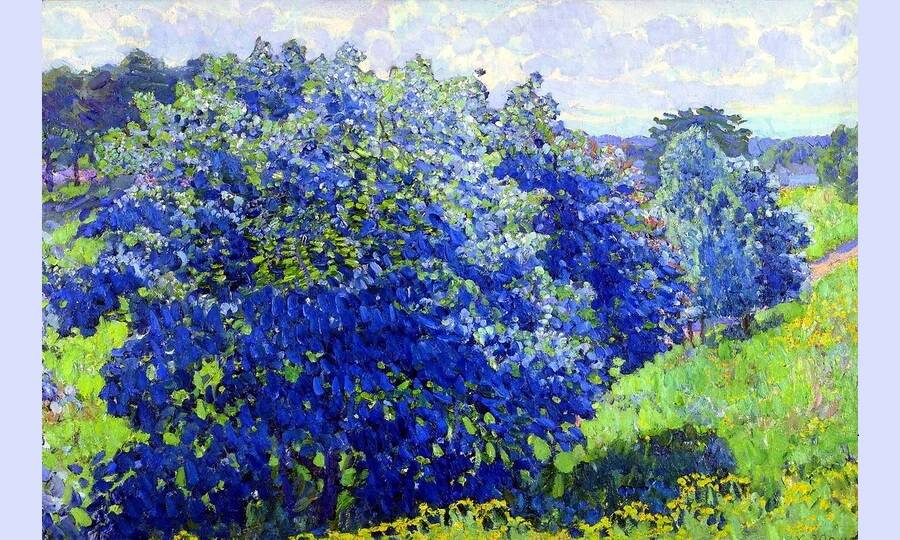 «Голубой куст». Художник К.Ф. Юон, 1907 год. 