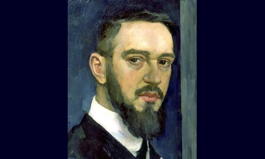 «Автопортрет» (фрагмент). Художник К.Ф. Юон, 1912 год.