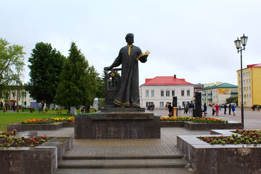 Памятник Петру Мстиславцу в Мстиславле. Фото Mmkpa CC BY-SA 3.0