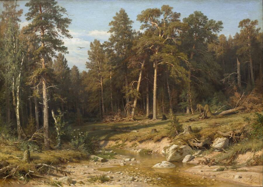 И.И. Шишкин «Сосновый бор. Мачтовый бор в Вятской губернии», 1872 год. Из собрания Третьяковской галереи