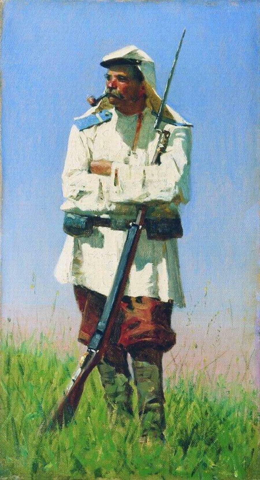 Ефрейтор Туркестанских линейных батальонов в гимнастёрке. 
