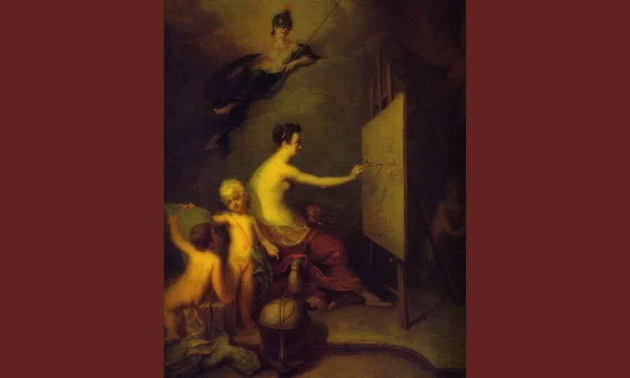 «Аллегория живописи». Художник А.М. Матвеев, 1725 год. 