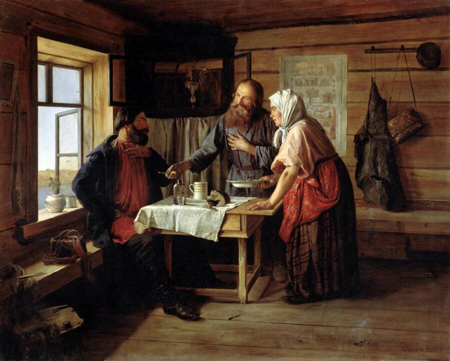 А.А Попов «Демьянова уха», 1856 год. © Государственный Русский музей