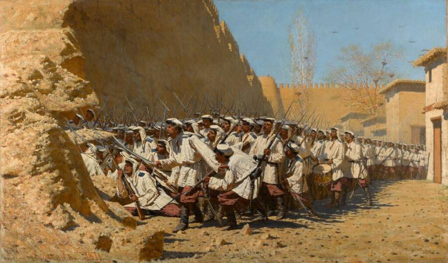 «У крепостной стены. Пусть войдут», 1871 год. Из собрания Третьяковской галереи