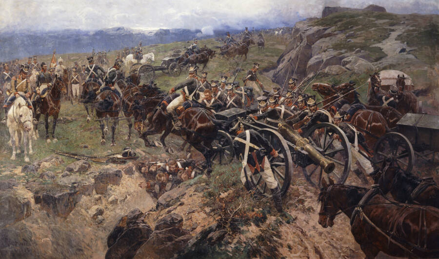 «Живой мост», 1897 г. Ф. А. Рубо.