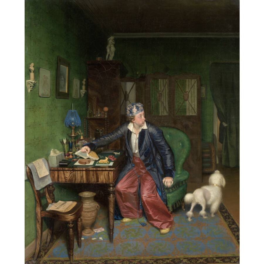 П.А. Федотов «Завтрак аристократа», 1849-1850 гг. Из собрания Третьяковской галереи
