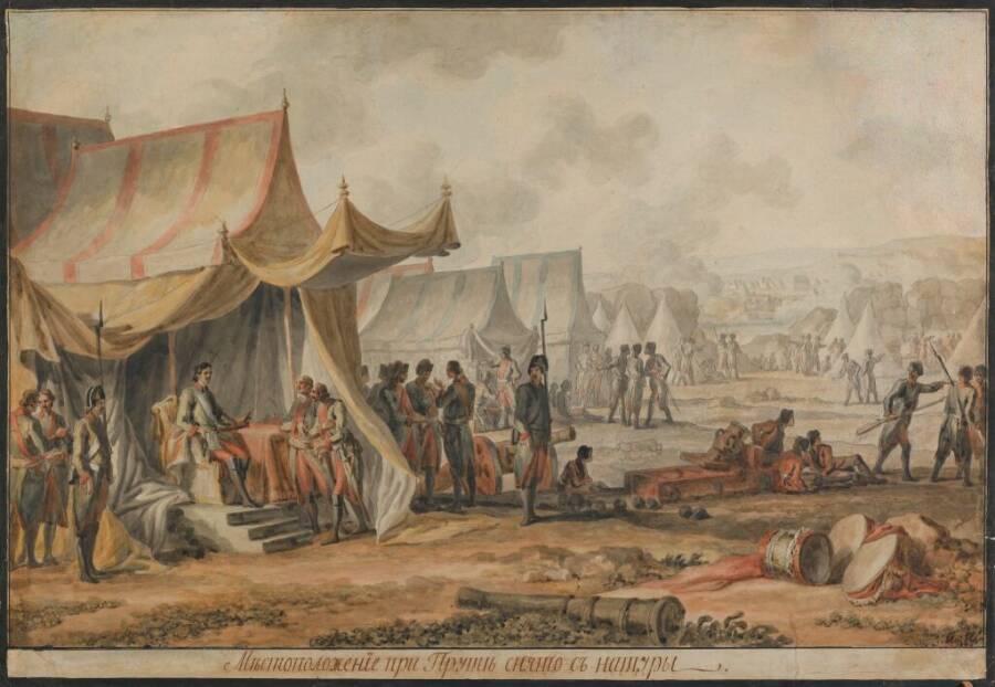 М.М. Иванов «Петр I на реке Пруте», 1804 год. Из собрания Третьяковской галереи
