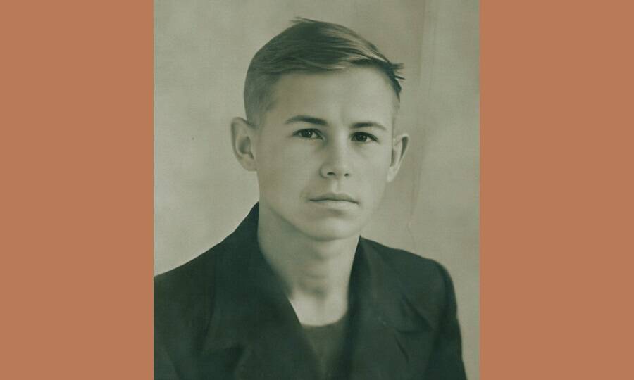Ученик Тотемского лесного техникума Николай Рубцов, 1952 год. 
