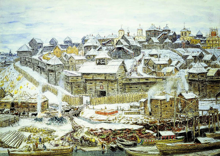 А.М. Васнецов «Московский Кремль при Иване Калите», 1921 год. Музей Москвы