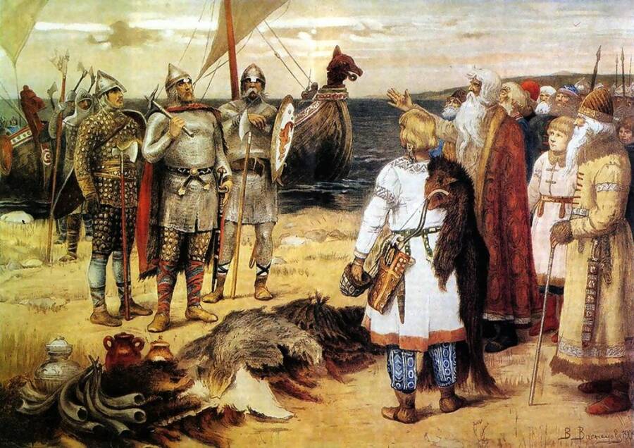 В.М. Васнецов «Прибытие Рюрика в Ладогу»
