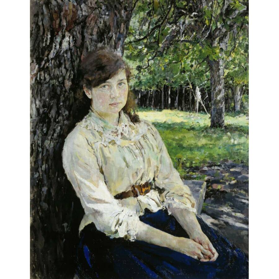 В.А. Серов «Девушка, освещенная солнцем. Портрет М.Я. Симонович», 1888 год. Из собрания Третьяковской галереи
