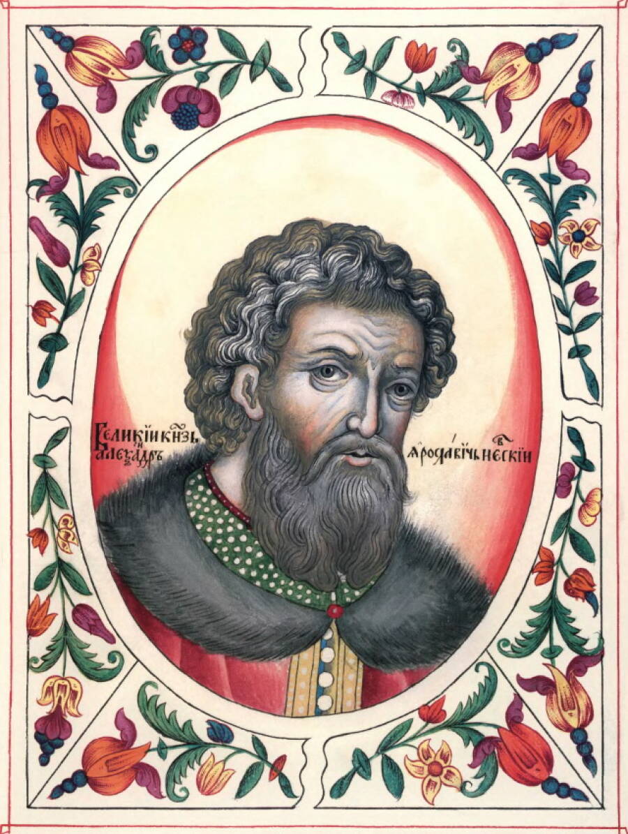 Миниатюра из «Царского титулярника», 1672.