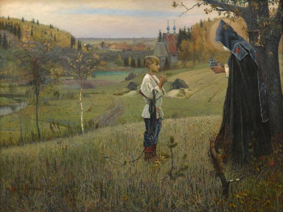 Н.В. Нестеров «Видение отроку Варфоломею», 1889–1890 гг. Из собрания Третьяковской галереи