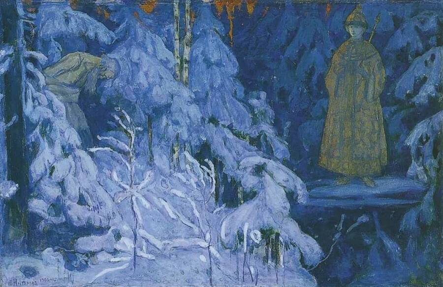 М.В. Нестеров «Видение Ивану Сусанину образа Михаила Федоровича», 1906 год. Частное собрание