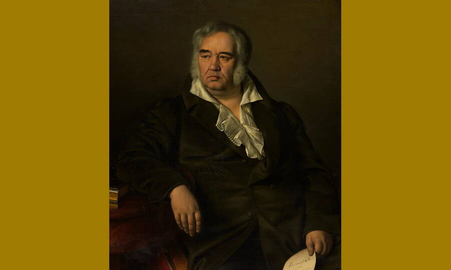 Портрет баснописца И.А. Крылова. Художник И.Е. Эггинк, 1834 год. 