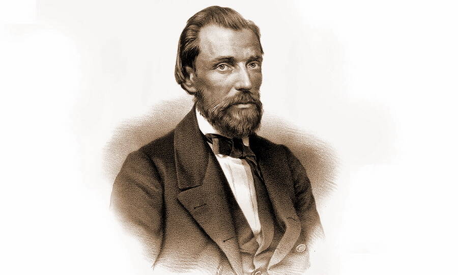 Иван Саввич Никитин. Гравюра с фотографии А.И. Деньера, 1860-е гг. 