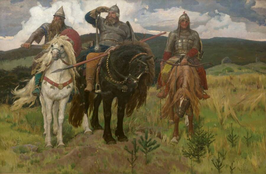 В.М. Васнецов «Богатыри», 1881-1898 гг. Из собрания Государственной Третьяковской галереи